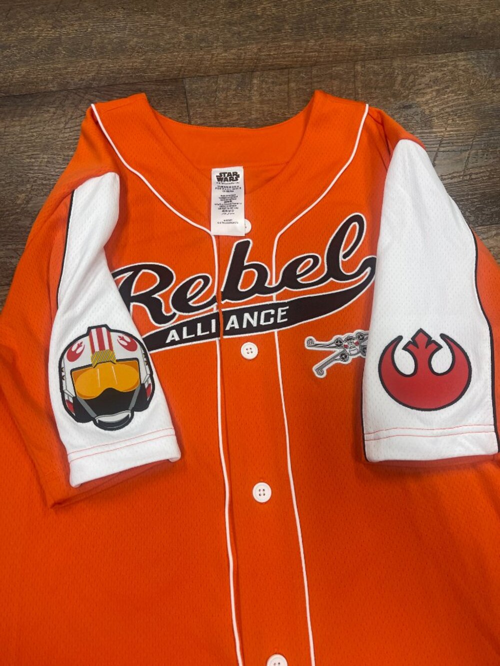 Disney Parks Star Wars Rebel Alliance Baseball Jersey Rebels 77 NWT Medium - Picture 5 of 8